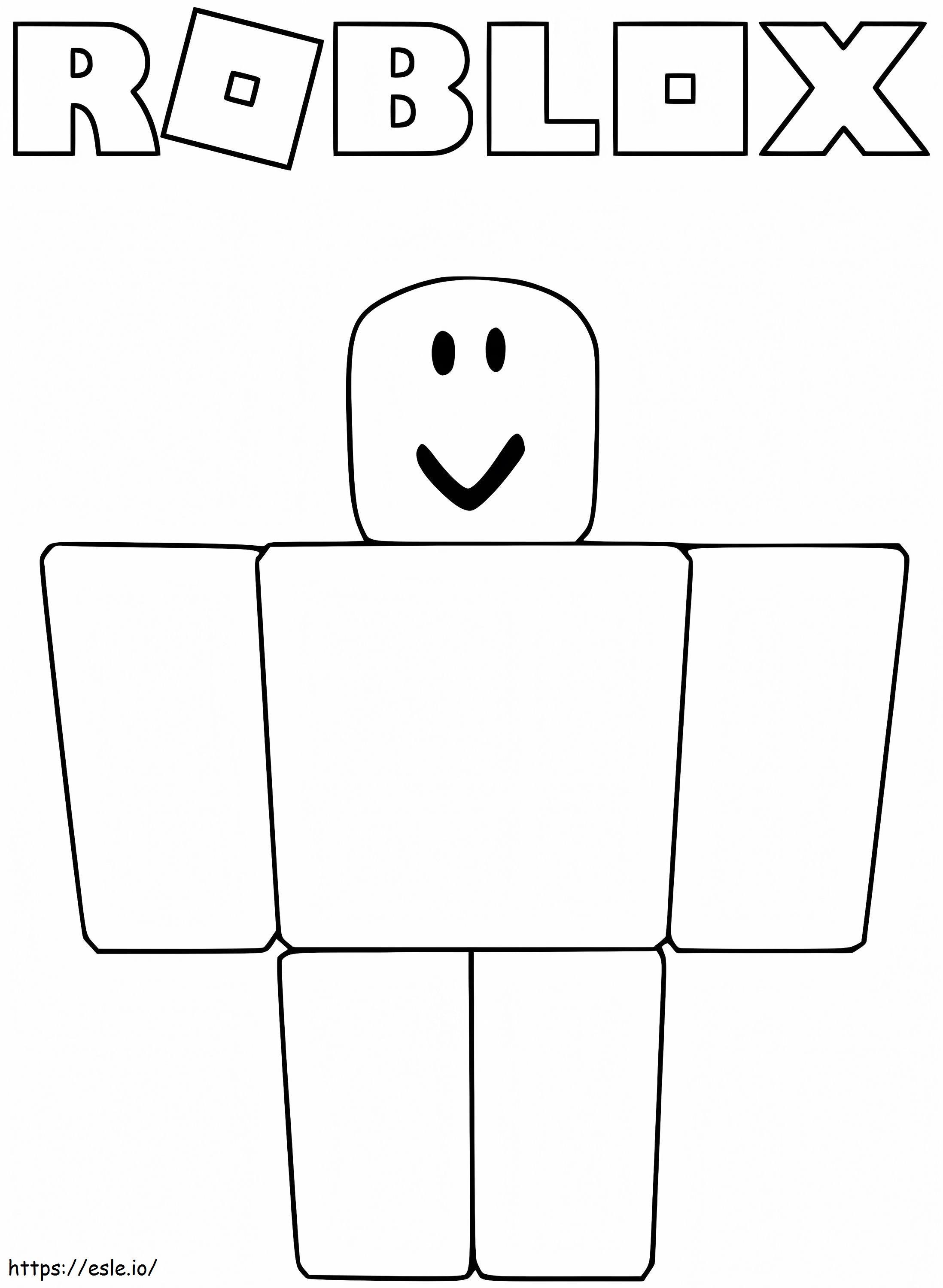 Simple roblox coloring page
