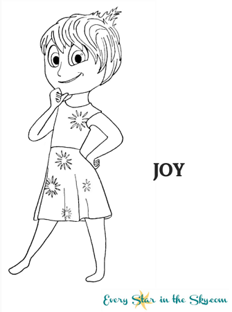 Inside out joy coloring page