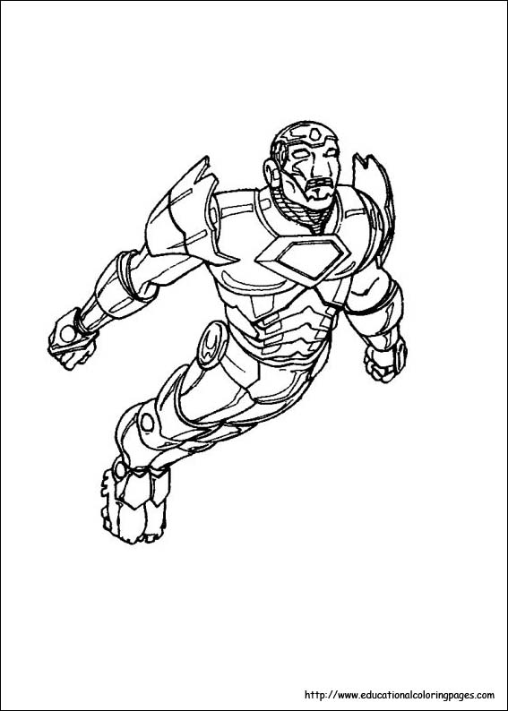 Iron man coloring pages free for kids