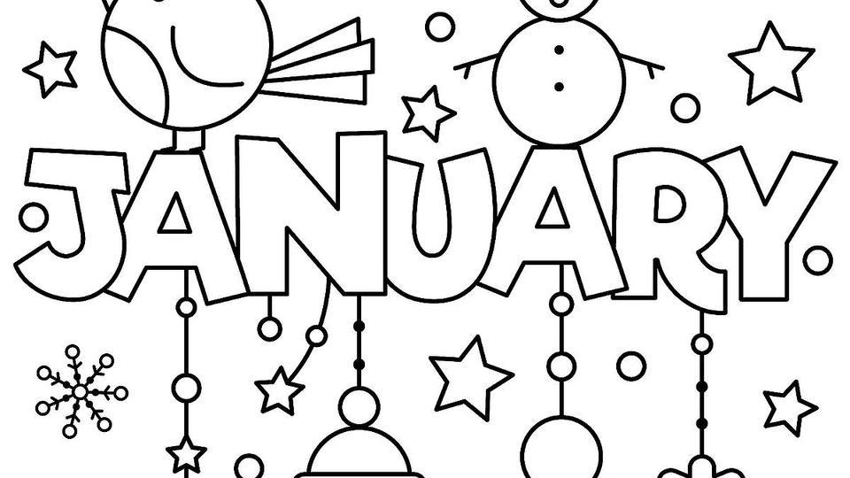 Coloring pages new year january coloring pages