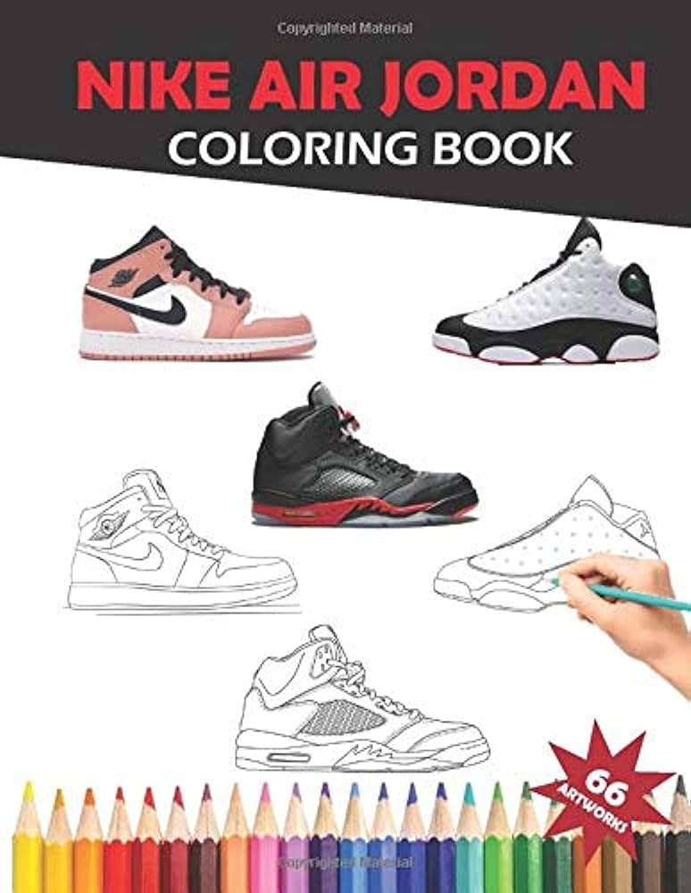 Nike air jordan coloring book for creativity and custumizing for kids and adults buy online at best price in k