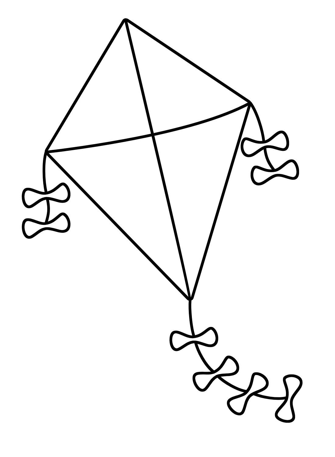 Kite coloring pages printable for free download