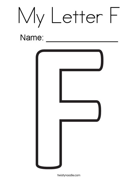 My letter f coloring page