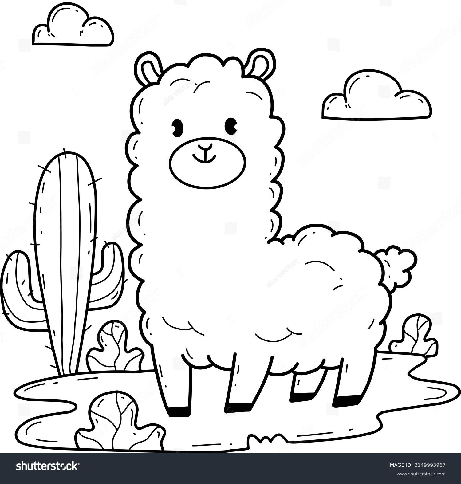 Animals coloring book alphabet isolated on stock vector royalty free