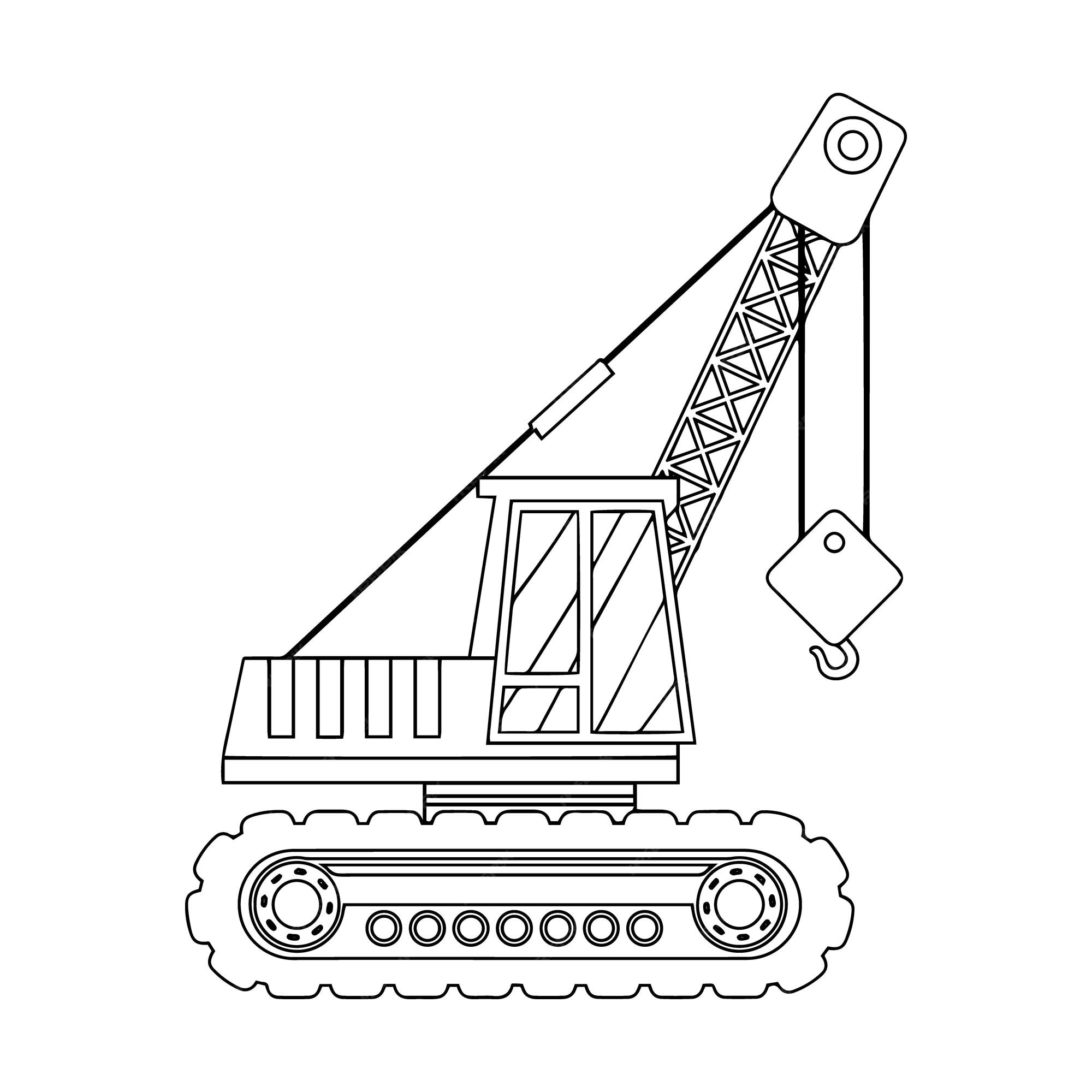 Premium vector construction machine coloring pages for kids vehicle coloring pages