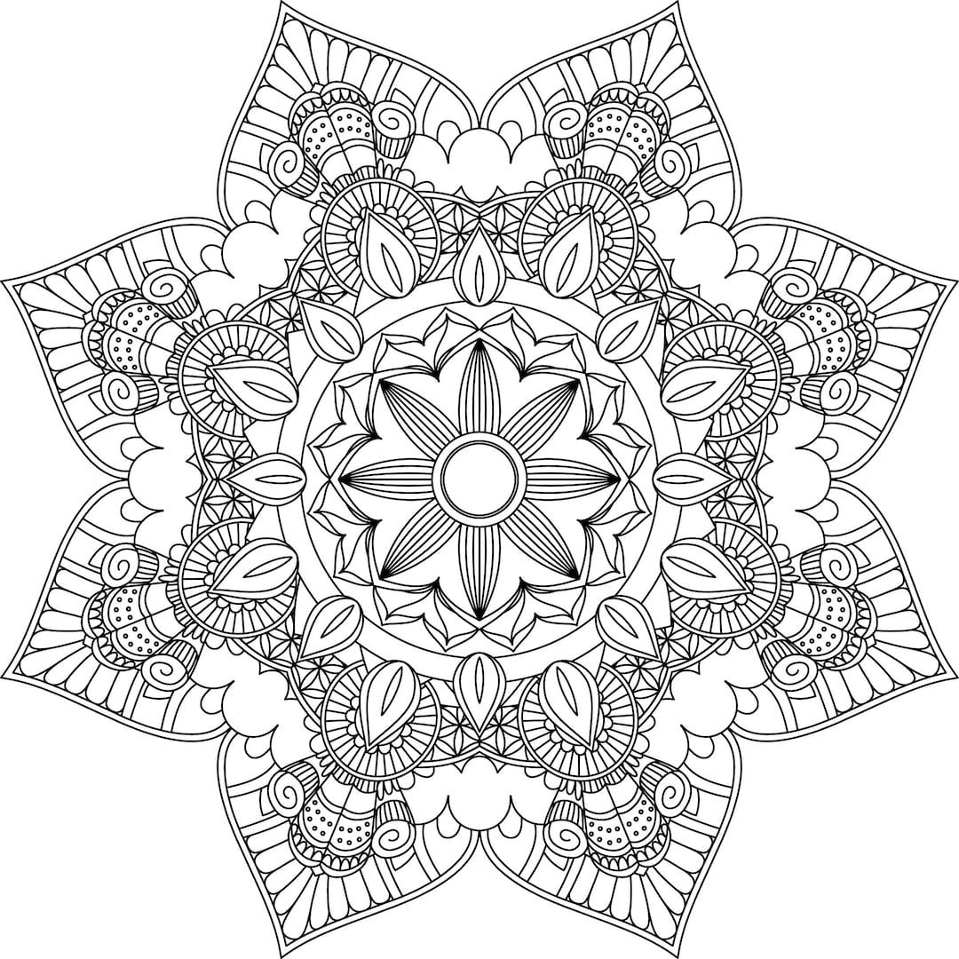 Mandala coloring pages adult coloring sheet printable coloring page grown up coloring printable art color anti