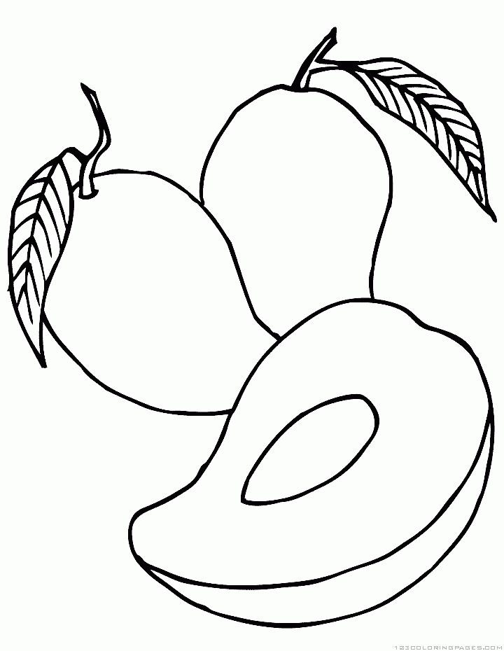 Mango coloring pages