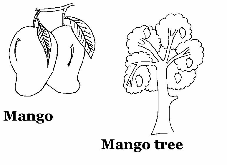 Mango printable coloring page for kids