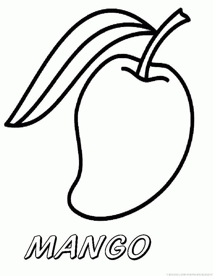 Mango coloring pages