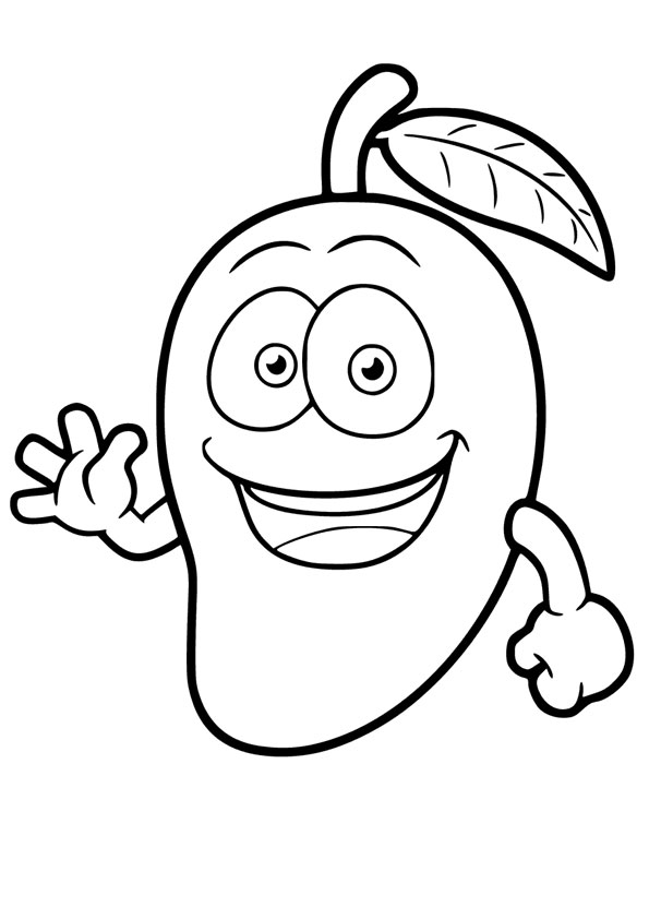 Coloring pages animated mango coloring page
