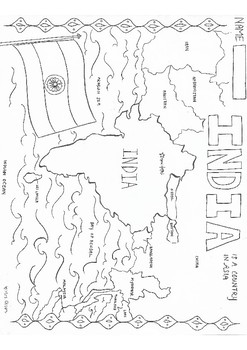 India map coloring sheet by art with mrs olson tpt