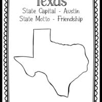 Texas map coloring page â the art kit