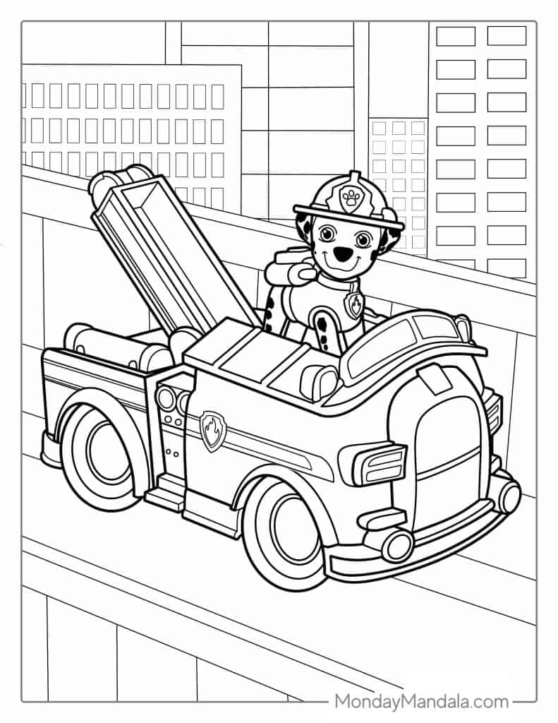 Paw patrol coloring pages free pdf printables
