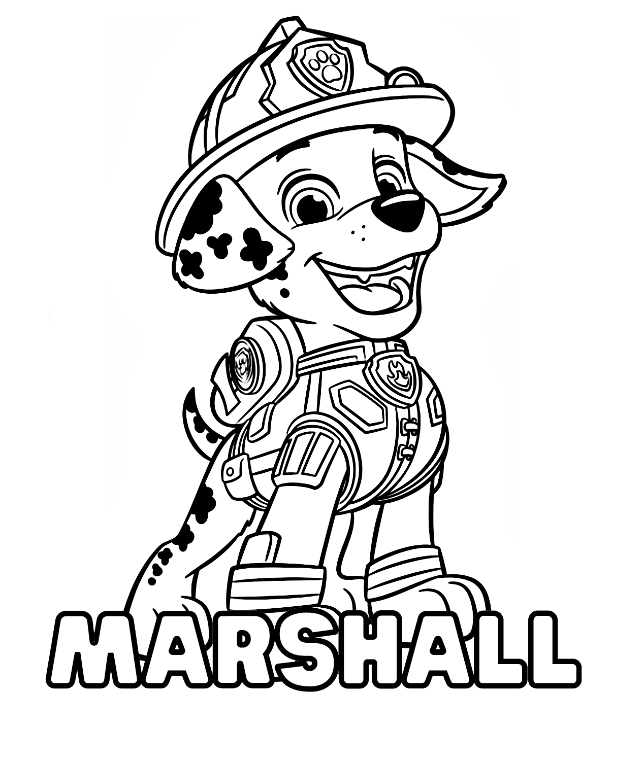 Marshall paw patrol coloring pages printable for free download