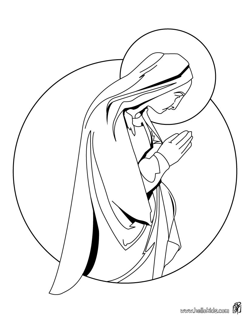 Virgin mary coloring pages