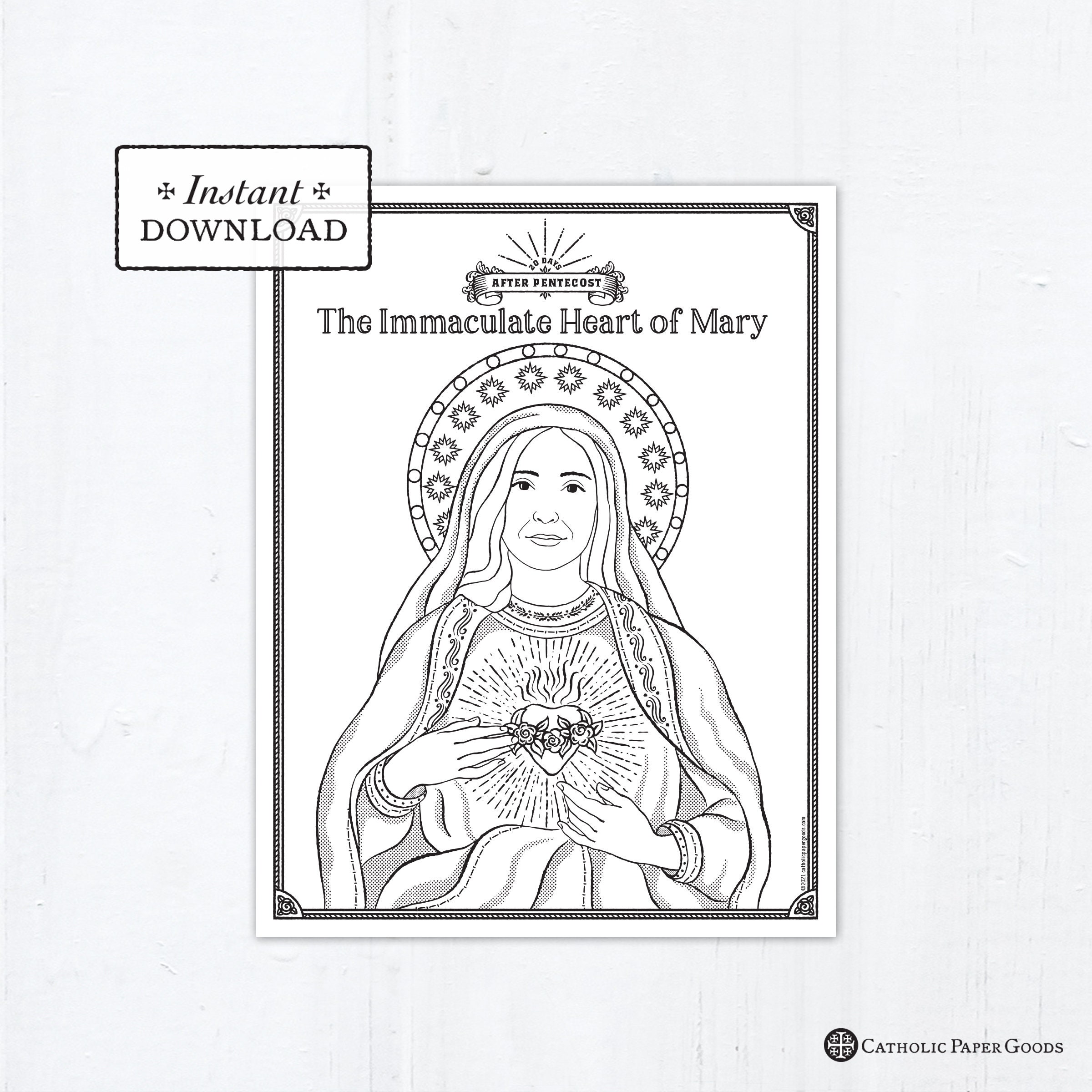 Catholic coloring page