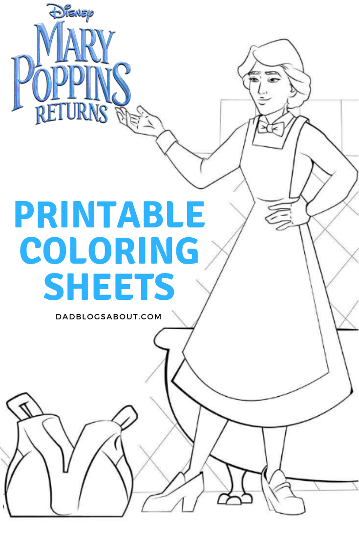 Mary poppins returns printable coloring sheets activity pack