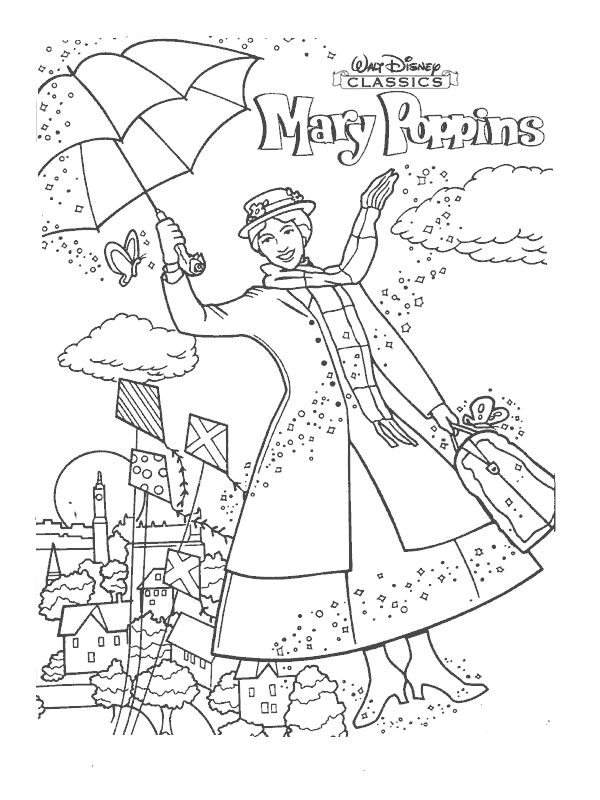 Mary poppins coloring page mary poppins disney coloring pages coloring pages