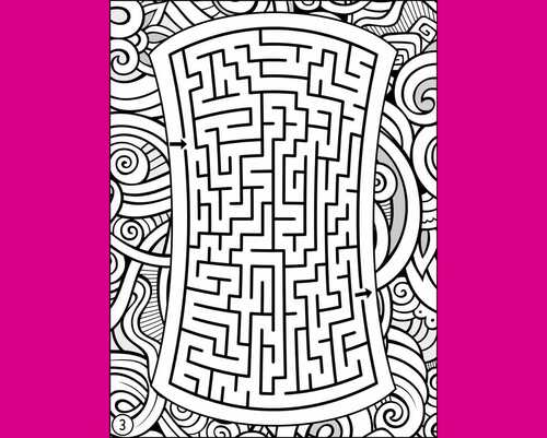 Mazes coloring pages