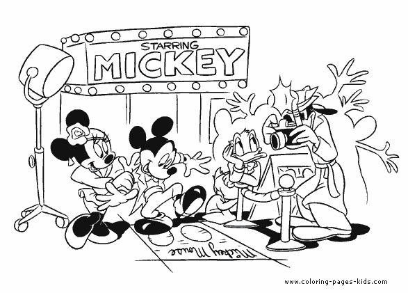 Mickey mouse and minnie coloring pages