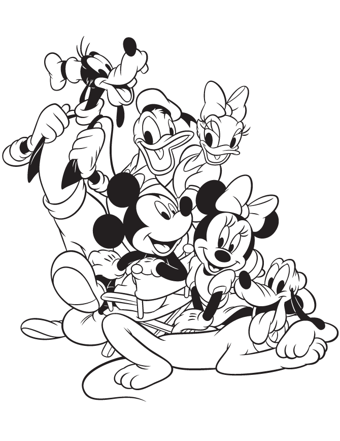 Mickey mouse coloring pages and book uniquecoloringpages cores disney mickey mouse e amigos pãginas para colorir natal