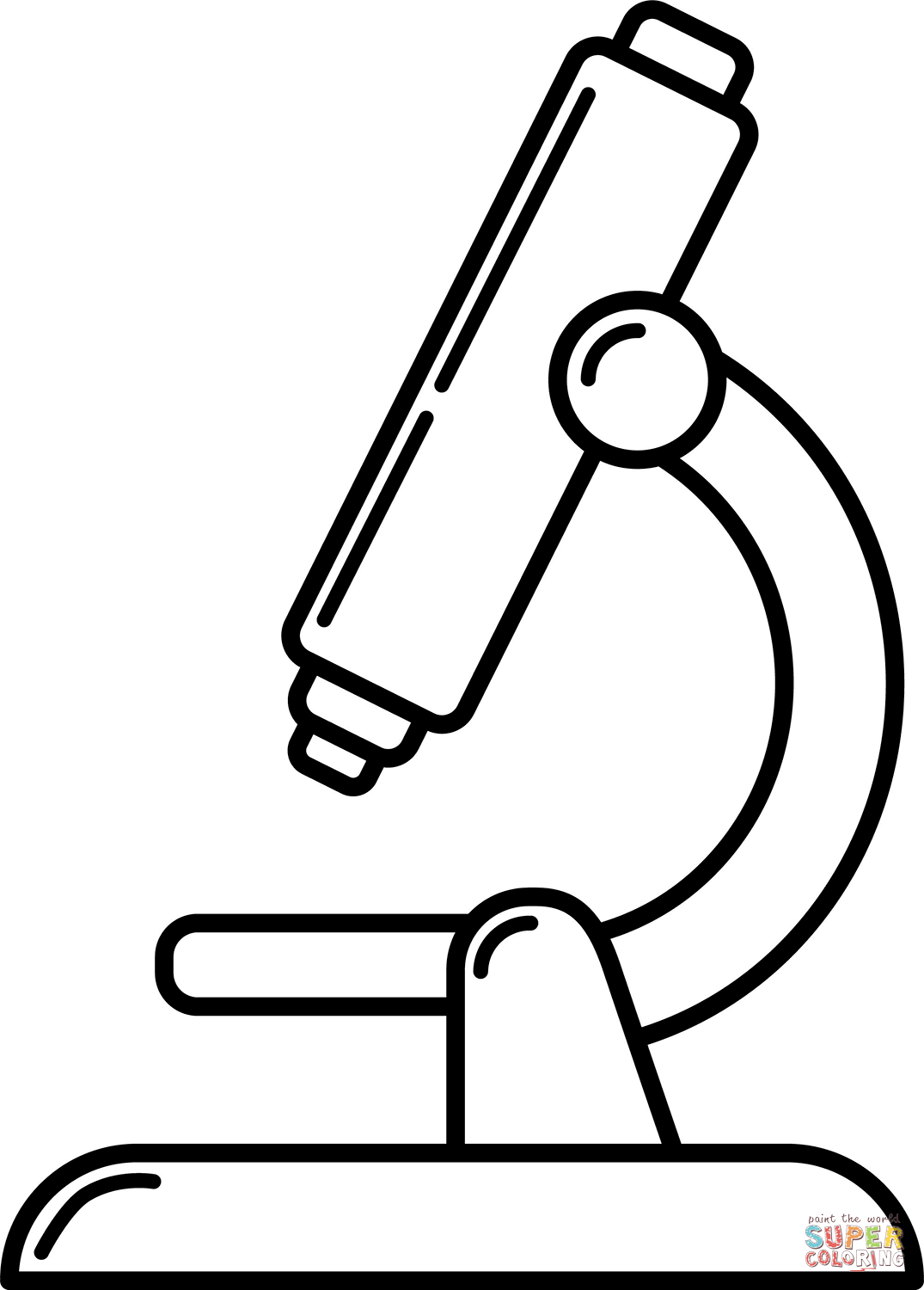 Microscope coloring page free printable coloring pages