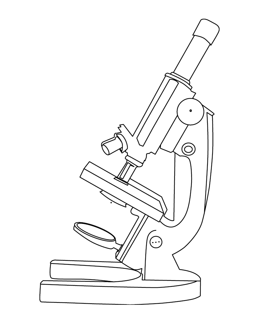 Microscope colouring page free colouring book for children â monkey pen store