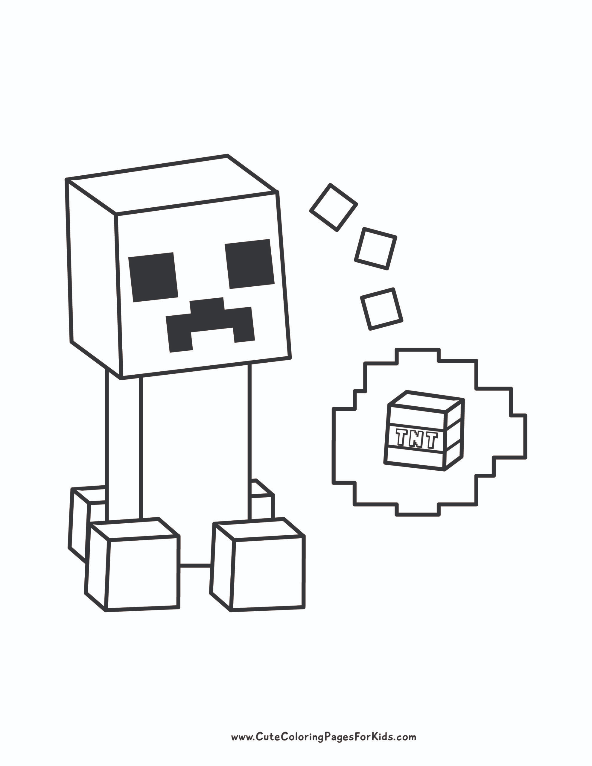 Minecraft coloring pages