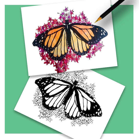 Butterfly coloring page for kids printable coloring sheets pdf pictures color