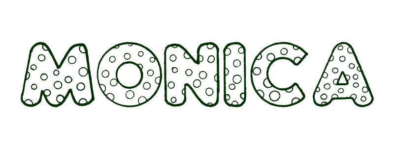 Coloring page first name monica
