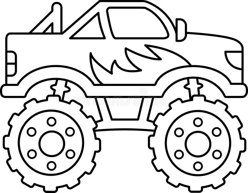 Monster truck coloring page stock illustrations â monster truck coloring page stock illustrations vectors clipart