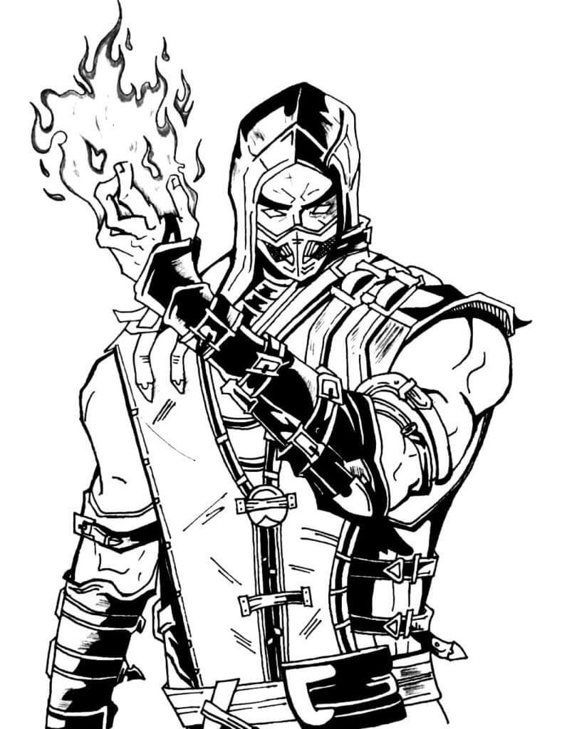 Mortal kombat coloring pages printable for free download