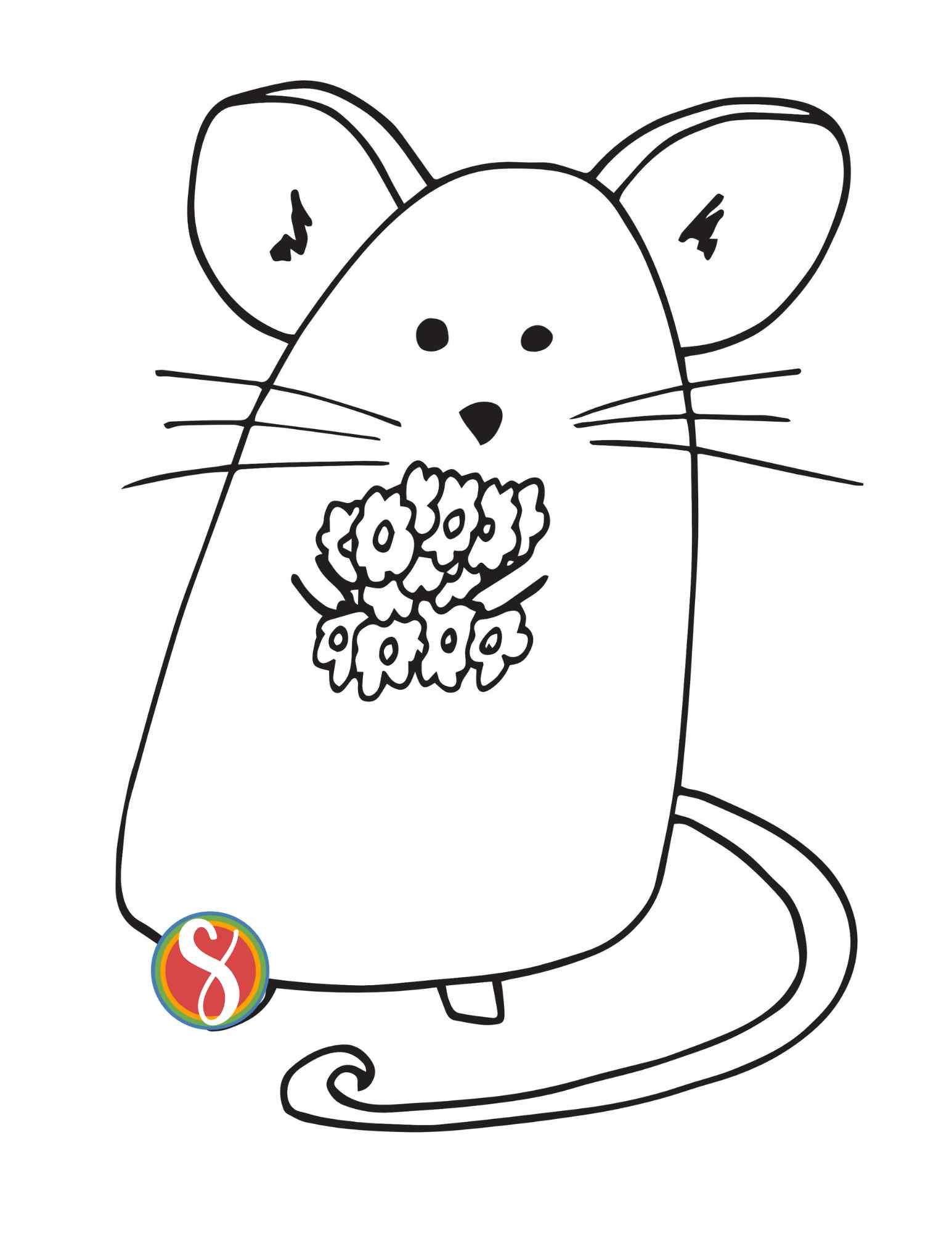 Free mouse coloring pages â stevie doodles