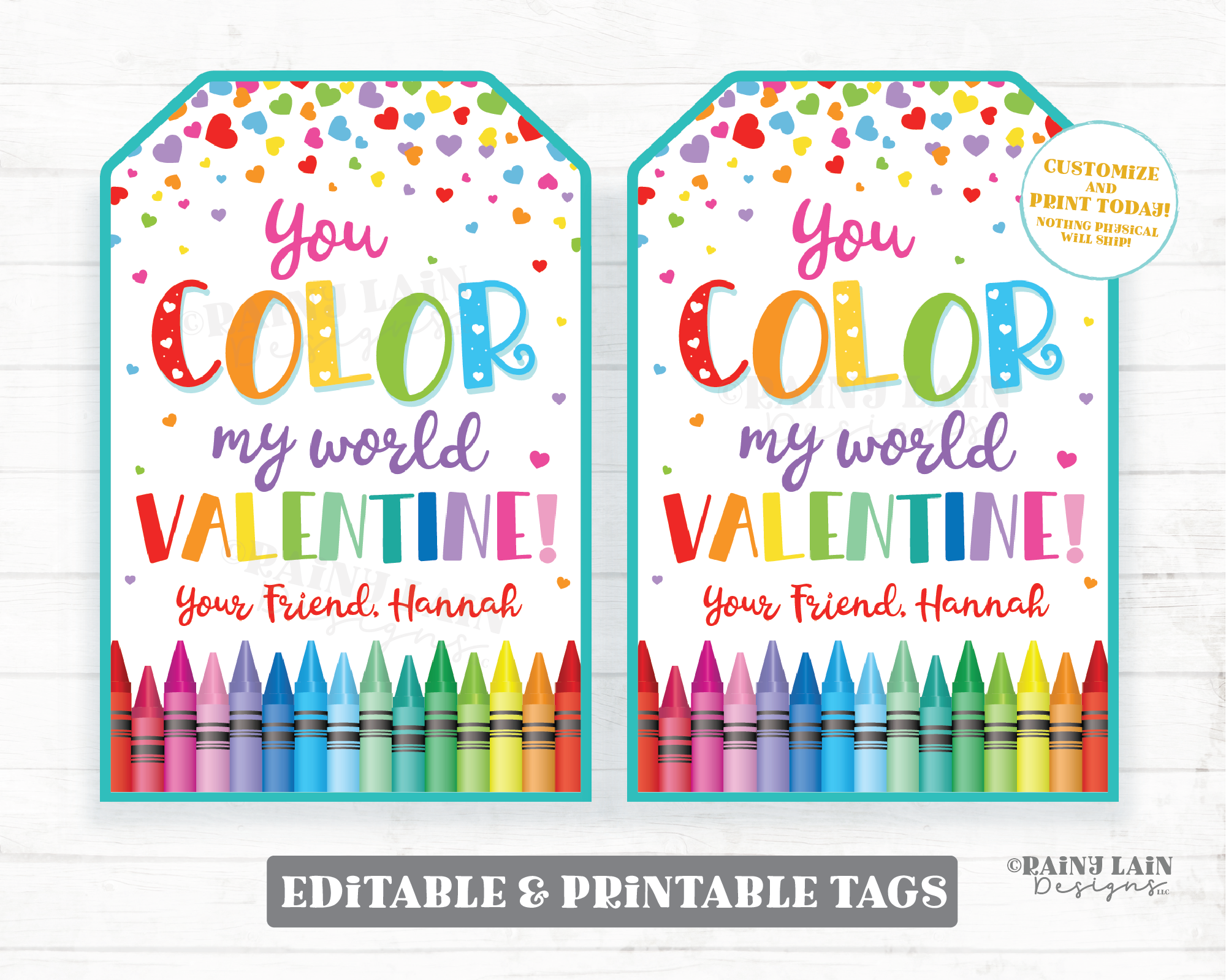 You color my world valentine coloring book crayons to student preschoo â rainy lain designs llc