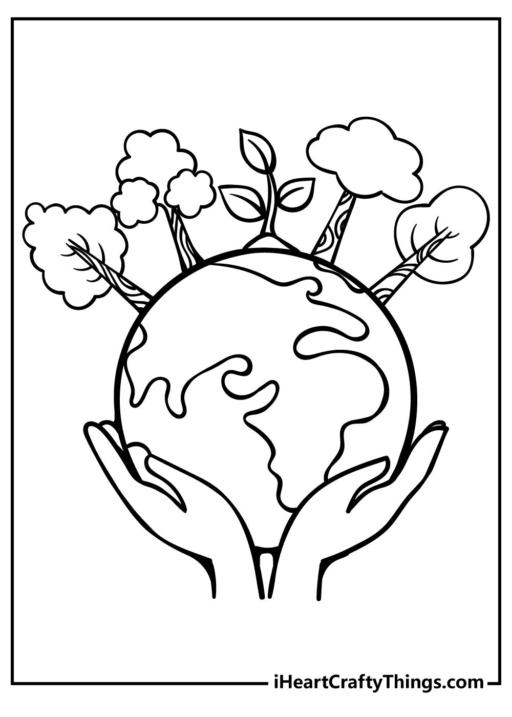 Earth coloring pages free printables