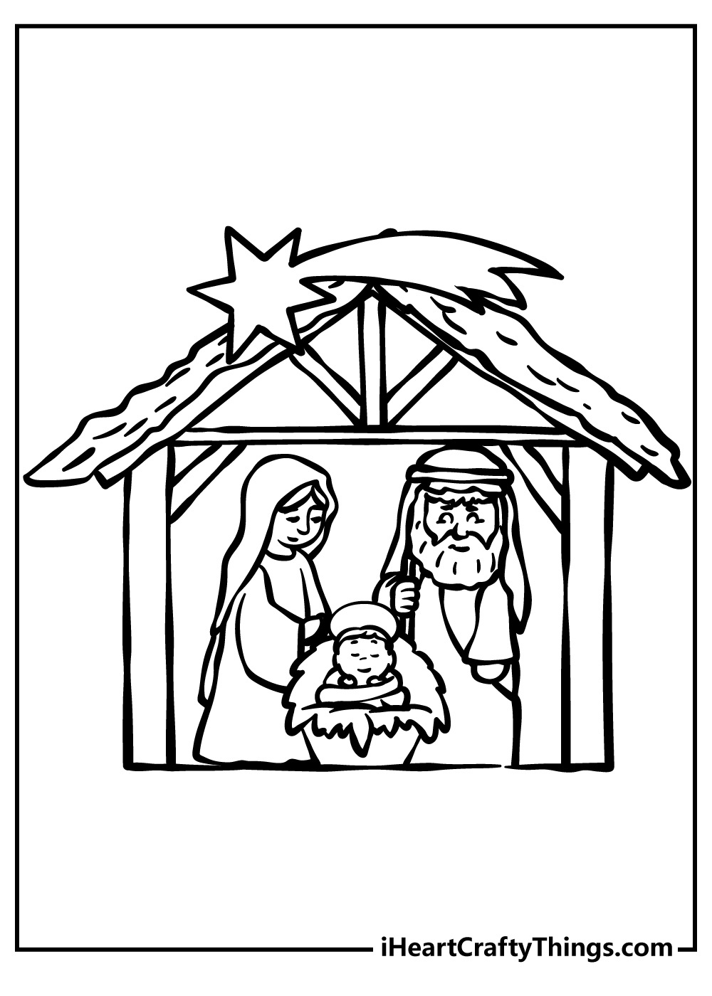 Nativity coloring pages free printables