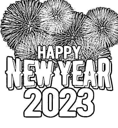 Free printable happy new year coloring pagesïcoloringlib