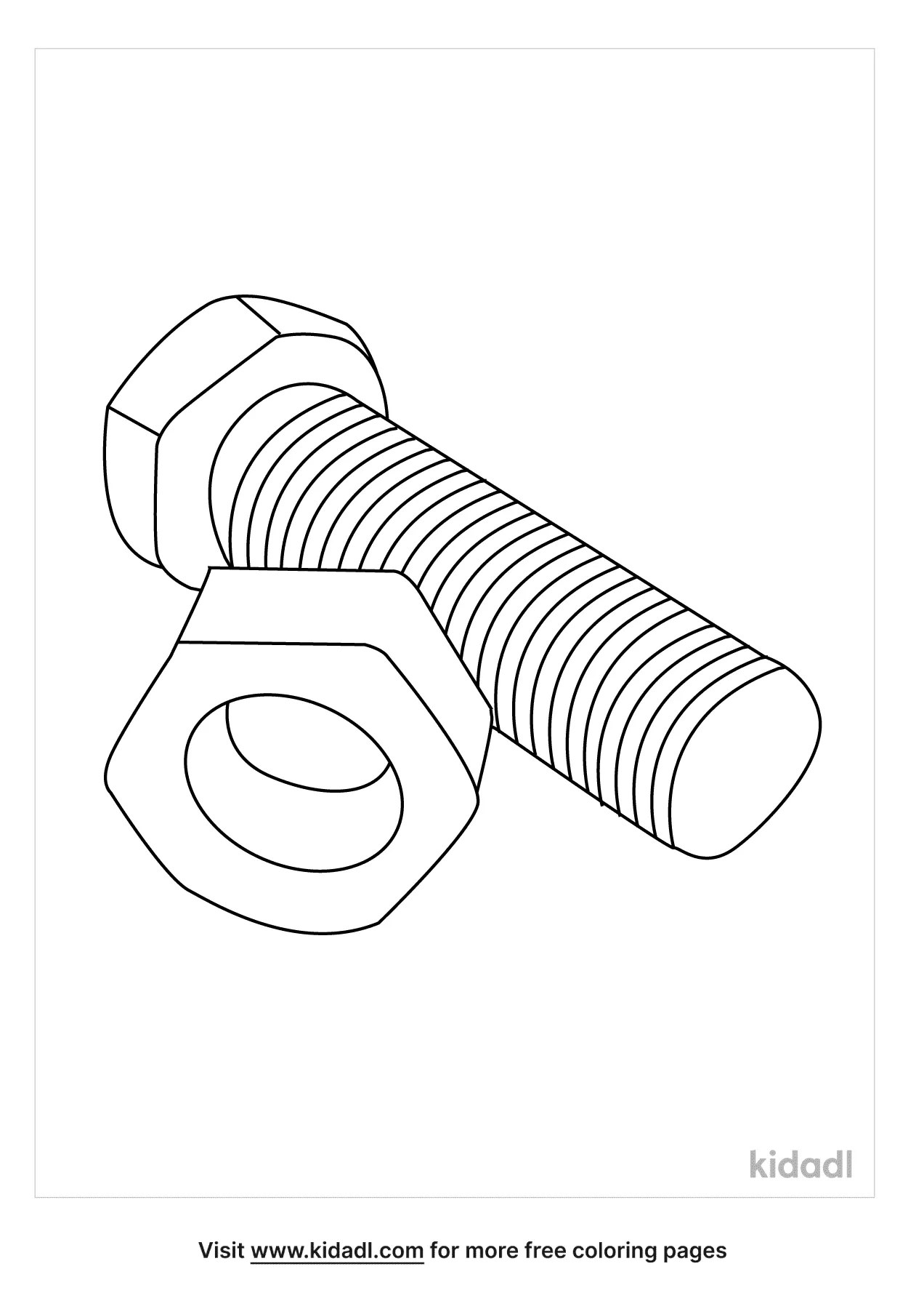 Free metal nuts coloring page coloring page printables