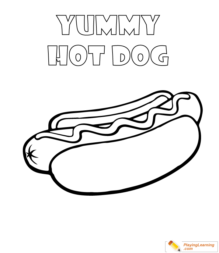 Hot dog coloring page free hot dog coloring page