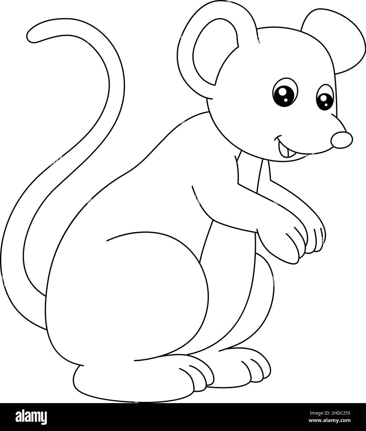 Mouse coloring page isolated for kids stock vector image art