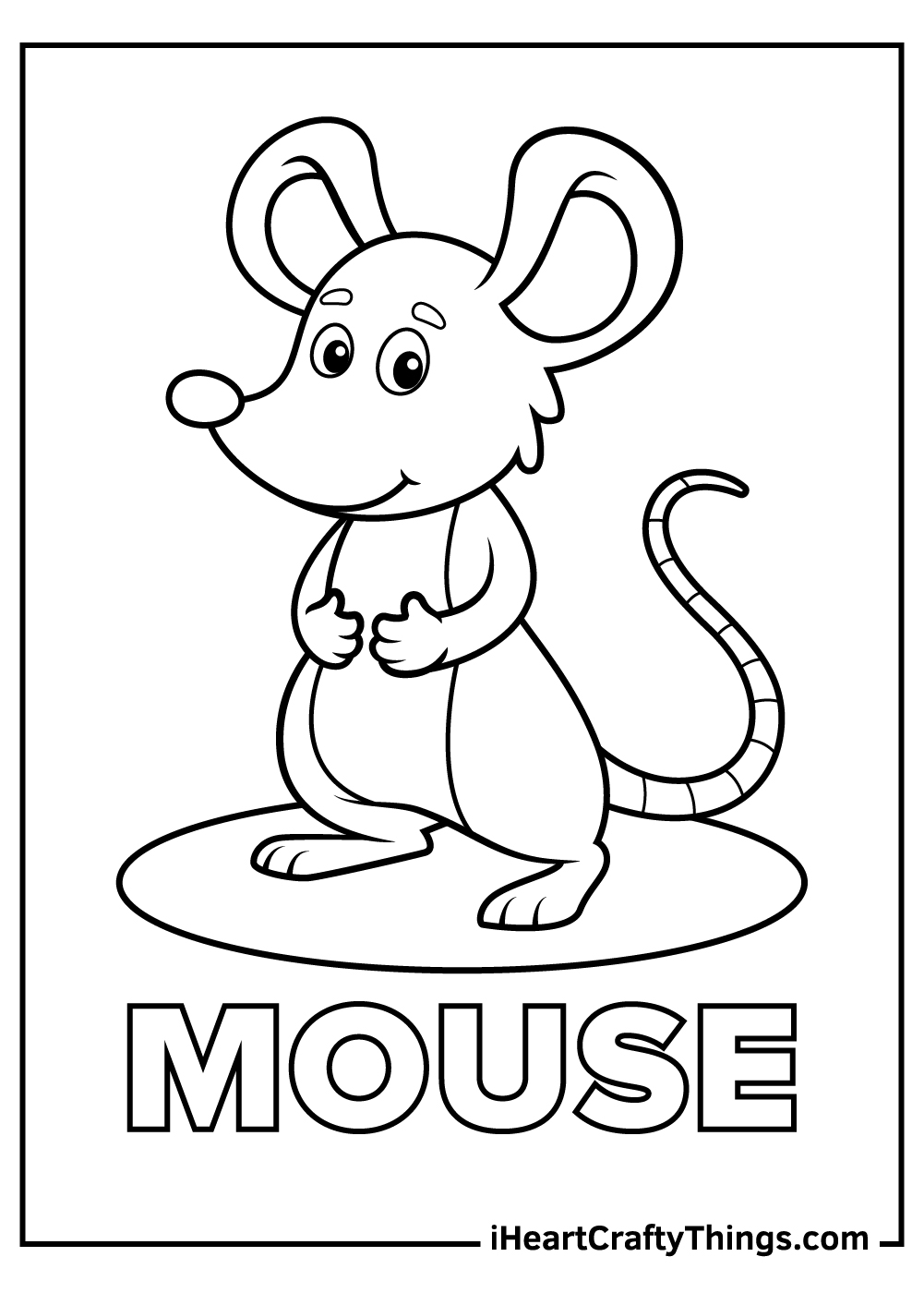 Mouse coloring pages free printables