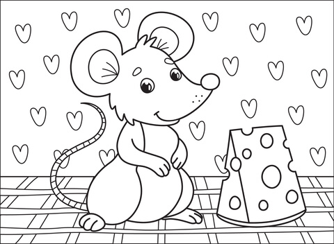 Mouse coloring page free printable coloring pages