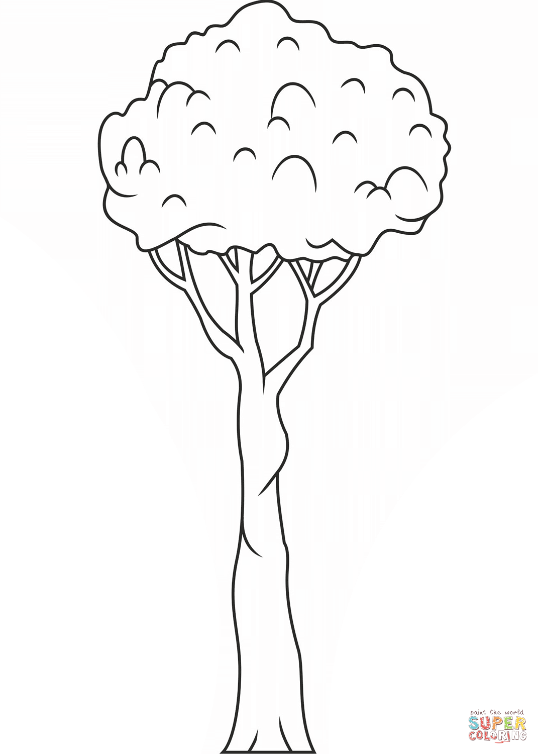 Tree coloring page free printable coloring pages