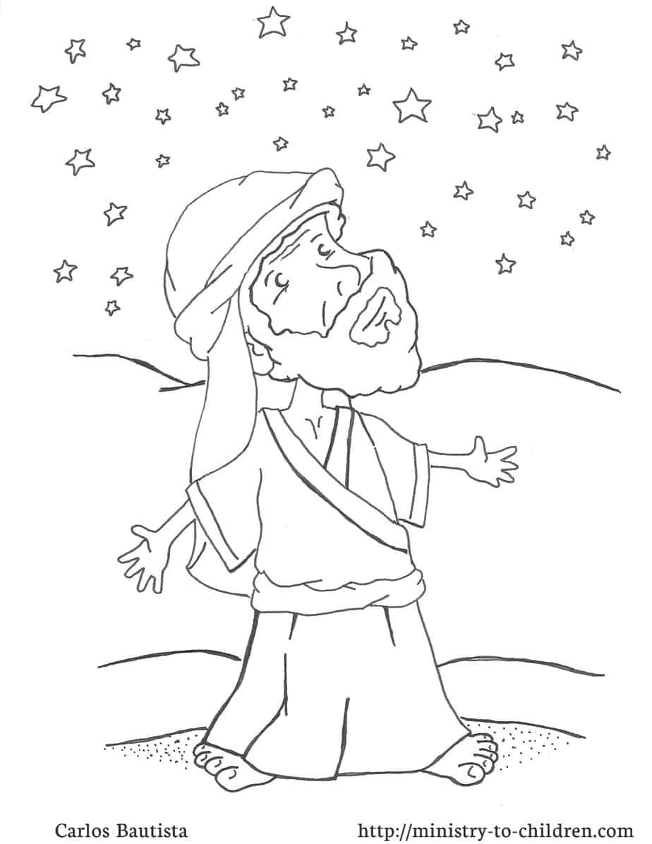 Abraham and gods promise coloring page