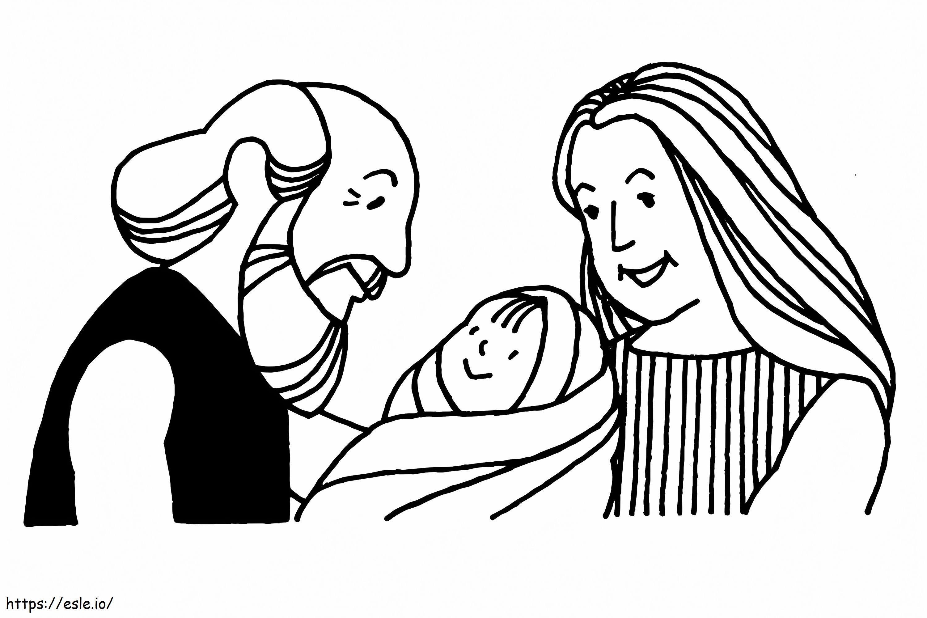 Abraham and sarah story coloring page