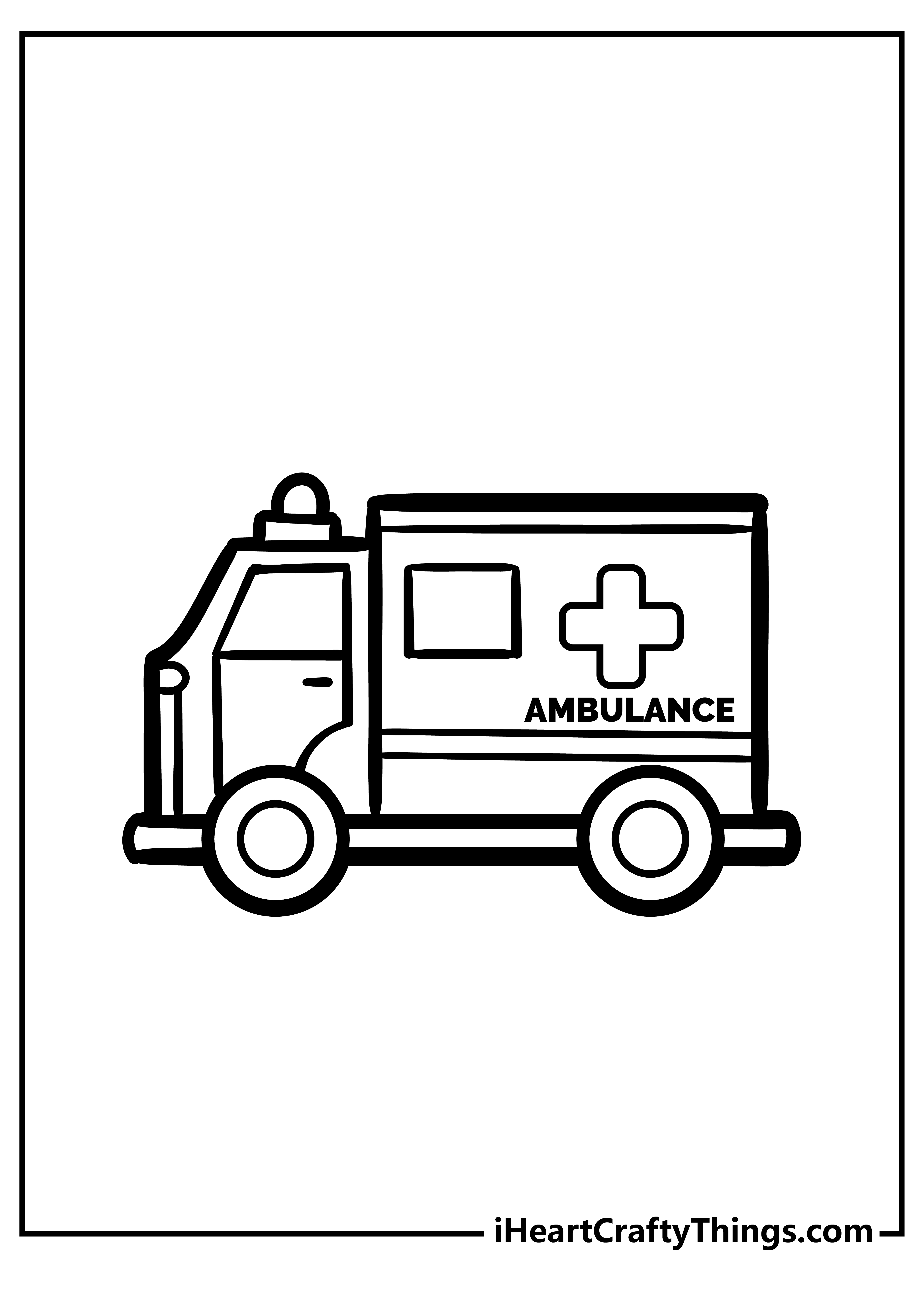 Ambulance pages free printables