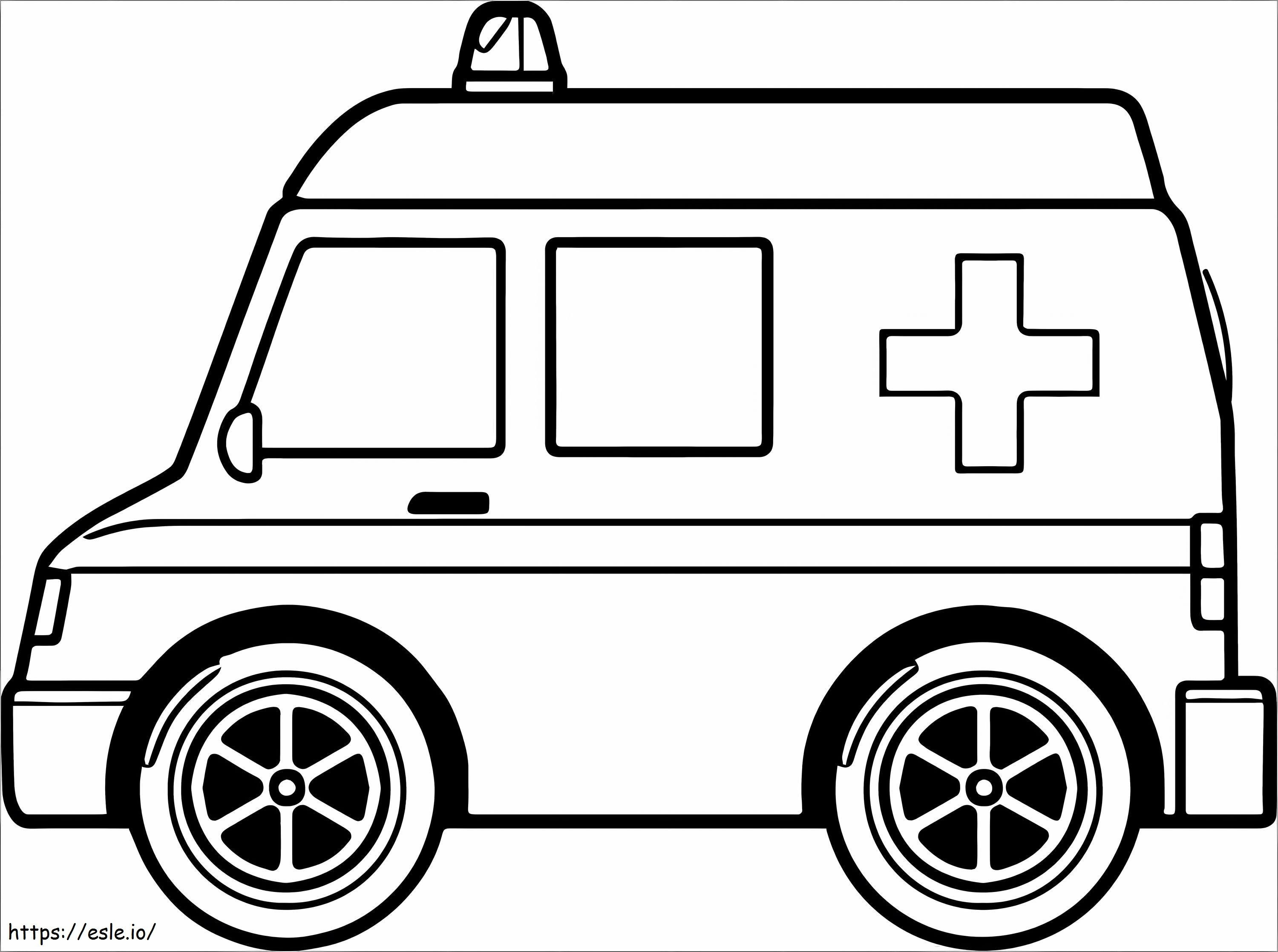 Good ambulance coloring page