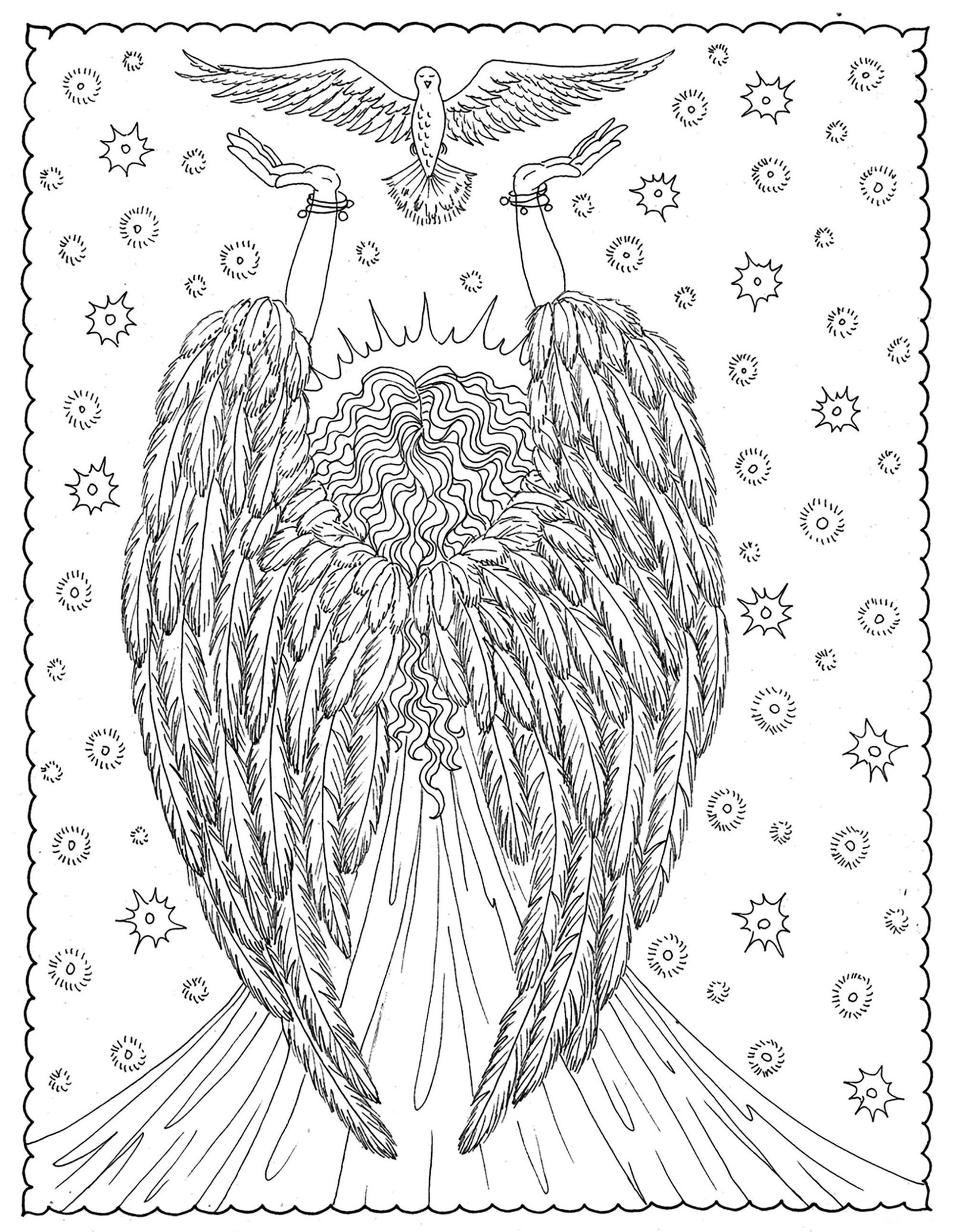 Angel coloring pages printable for free download