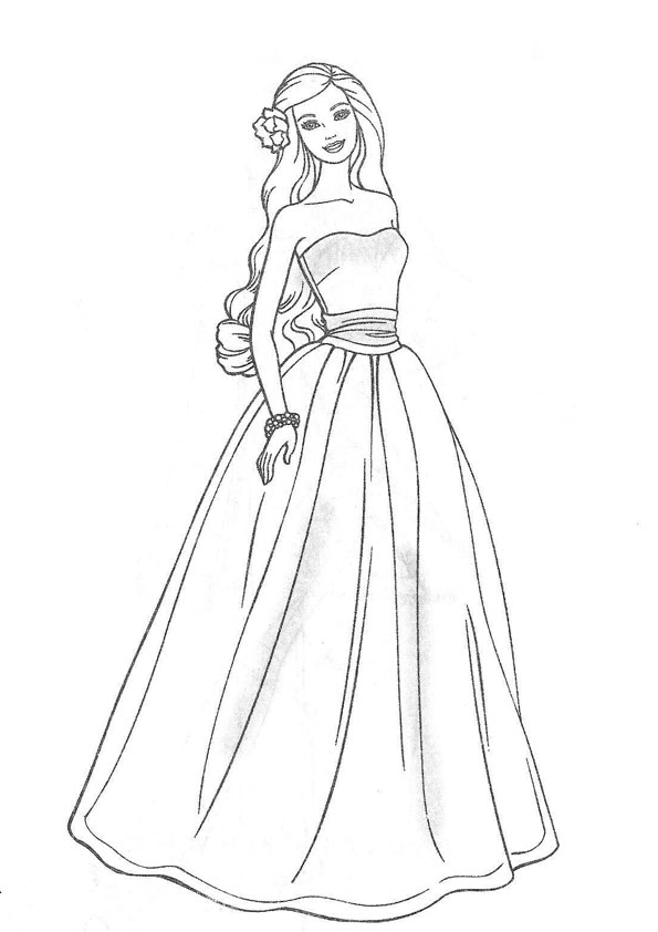 Coloring pages printable barbie doll coloring pages for kids