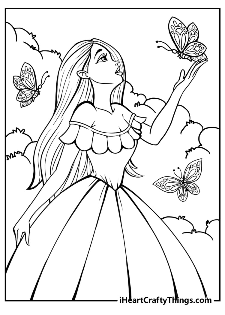 Barbie coloring pages free printables